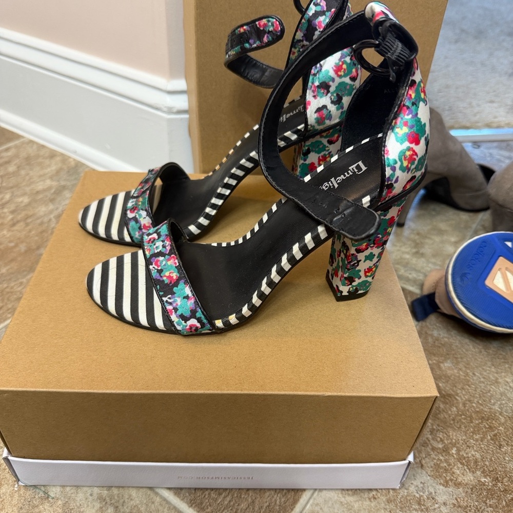 Limelight Floral and Striped Heels
